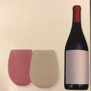 Set of 2 Silicone Stemless Wine Glass Set